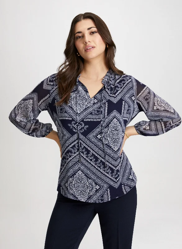 Bandana Print Blouse