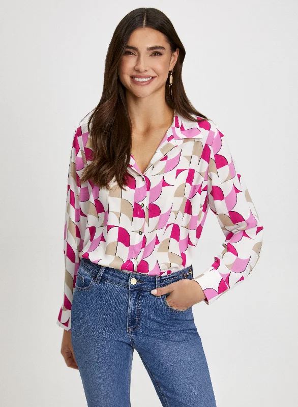 Geometric Motif Blouse