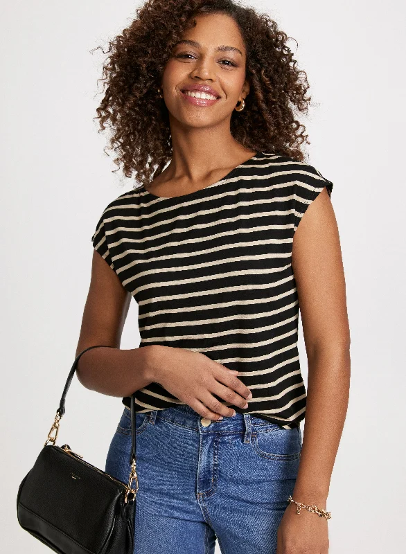 Striped Cap Sleeve Top