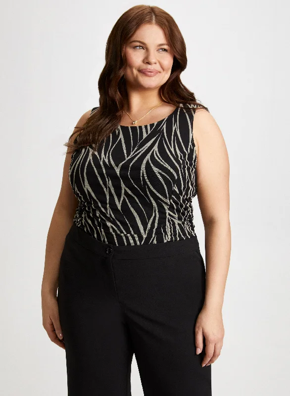 Zebra Print Sleeveless Top