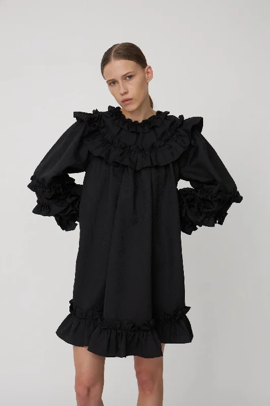 Light Weight Mini Frill Dress Fashionable Mini Dress with Frills