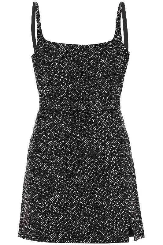 mini abito the studded dress 2F4RDR056W12 BLACK Elegant Tulle Mini Dress